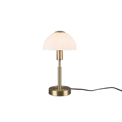 Afbeelding van Reality Leuchten tafellamp Don II R59111008, metaal messing mat, glas wit, excl. 1x E14, On/Off Touch