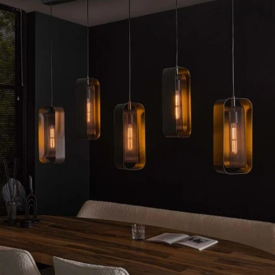 Afbeelding van Hoyz Collection Hanglamp 5L Mesh Rotate Artic Zwart