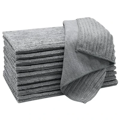 Afbeelding van ZOLLNER Set van 10 microvezeldoeken theedoeken, afmeting ca. 45x65 cm, grijs
