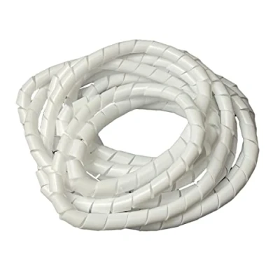 Afbeelding van On1shelf® Kabel opgeruimde spiraalfolie, wit 12 mm (5 m)