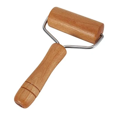Afbeelding van Houten Roller Pizza Roller, Mini Deegroller Deeg Bakker Gebak Deegroller, Noedels Fondant voor Eiertaart Roll Cookies(Style 2)
