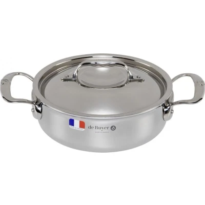 Afbeelding van De Buyer Affinity braadpan met deksel Ø 20 cm grijs