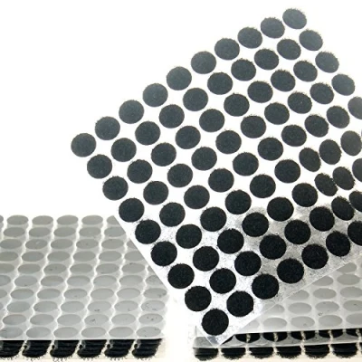 Afbeelding van TUKA i AKUT 900 Stuks 10mm Klittenbandpunten Zelfklevend, Sterk en Robuust, Haak + Lus Stippen, 450 Paar Klevende Klittenband Rondjes, Zwart, TKB5025 Black