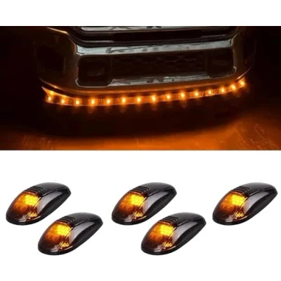 Afbeelding van Solar Powered Cab Lights, No Drill Wireless Lights for Truck, 2500, LED Trucks (Color : Yellow, Size 5PCS)