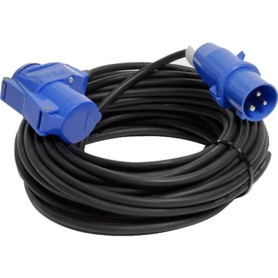 Afbeelding van CEE verlengkabel Q link 20 meter (16A, 3x1.5mm², IP44, hoekkoppeling)