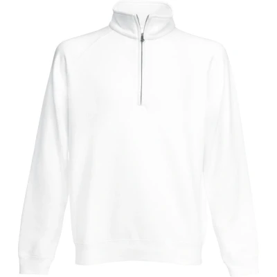 Afbeelding van Fruit Of The Loom Heren Premium 70/30 Ritssluiting Neck Sweatshirt (Wit) Maat L