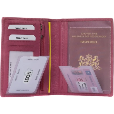 Afbeelding van Paspoort hoesje Klein Leer Roze