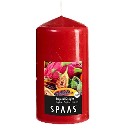 Afbeelding van SPAAS Geurende cilinderkaars 80/150 mm, ± 65 uur Tropical Delight