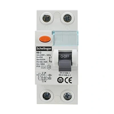 Afbeelding van Schelinger type A aardstroomonderbreker, FI schakelaar, 2 polig, 4 30 mA, 25 A, 40 63 polig VDE (nieuw))