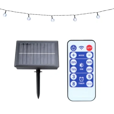 Afbeelding van Grundig Solar Lichtslinger 9.35M 50 LED Lampjes met Afstandsbediening