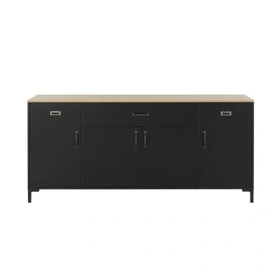 Afbeelding van Diagone Dressoir Manchester Zwart/Eikenkleur