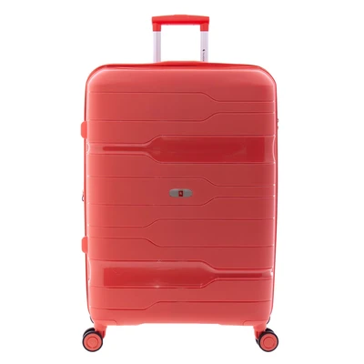 Afbeelding van Gladiator Boxing L Spinner 77 Grote Koffer met TSA Cijferslot 77x53x29cm Expandable tot 115 Liter XL Reiskoffer Kofferslot Koraalrood