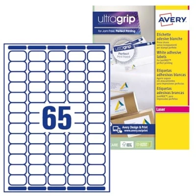 Afbeelding van Avery L7651 100 printeretiket Wit