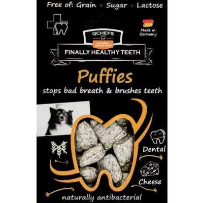 Afbeelding van QCHEFS Puffies tegen tandsteen Caloriearm tandbacteriën verminderde plaque en slechte adem verminderenhuttenkaas natuurlijk antibacterieel………