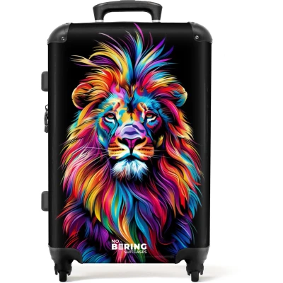 Afbeelding van NoBoringSuitcases.com® Kinderkoffer groot Kindertrolley koffer Olifant Magisch Rolkoffer lichtgewicht Reiskoffer met 4 wielen Grote trolley XL 20 kg bagage