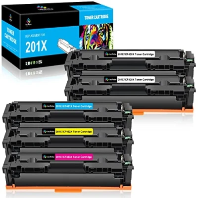 Afbeelding van LeciRoba 201X voor HP 201A CF400X CF400A CF401X CF401A CF402X CF402A CF403X CF403A Toner Patronen, Kleur LaserJet Pro M252dw M252n, MFP M277dw M274n 277C6 M277n Printers (5 Pack)