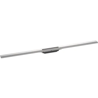 Afbeelding van hansgrohe RainDrain Flex 1200, 56047800, in te korten, geborsteld roestvrij staal, kant en klaar set douchegoot, 120 cm