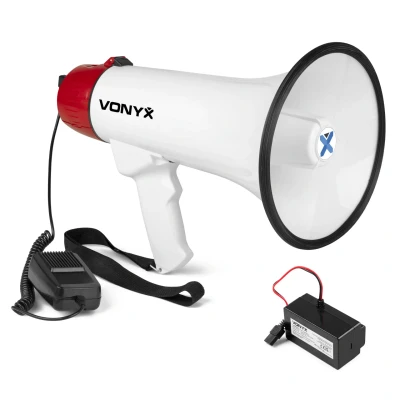 Afbeelding van Vonyx MEG045 Megafoon set met lithium ion accu 45W