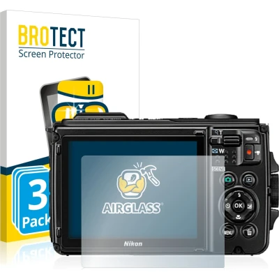 Afbeelding van BROTECT Glas Screen Protector voor Nikon Coolpix W300 (3 Stuks) Schermbeschermer [9H Hardheid, Beschermglas Folie niet Gehard Glas]
