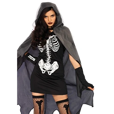 Afbeelding van Wonderland Spook &amp; Skelet Kostuum Aangename Dood Vrouw Zwart Medium / Large Halloween Verkleedkleding