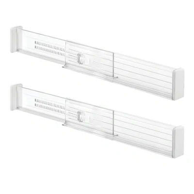Afbeelding van iDesign Ladeverdeler, Verstelbaar, Set van 2 Stuks, Kunststof, Transparant Linus