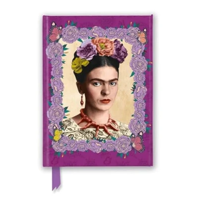 Afbeelding van Frida Kahlo Purple (Foiled Journal): Unser hochwertiges, liniertes Blankbook mit festem, künstlerisch geprägtem Einband und Magnetverschluss