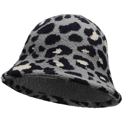 Afbeelding van Bucket Hat Soft Panter Patroon Zwart Beige Donker Grijs