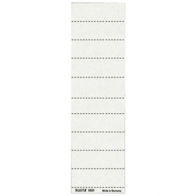 Afbeelding van Leitz 19010001 bordjes (blanco, universele stickers, 4 regels) 100 stuks wit