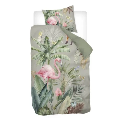 Afbeelding van Snoozing Inara dekbedovertrek 1 persoons (140x200/220 cm + sloop) Groen