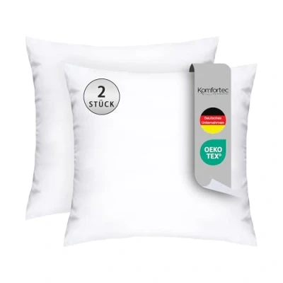 Afbeelding van Komfortec Kussens 40x40 cm (2 stuks set), Microvezel Binnenkussen, Vulkussen, Kussenvulling, Extra Gevuld 300 gram