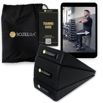 Afbeelding van BOZEERA Squat Block Set (3 Stuks) Slant Board Wedge Stretch Incline Balance Kuit Stretcher Incl. Video Poster &amp; Tas