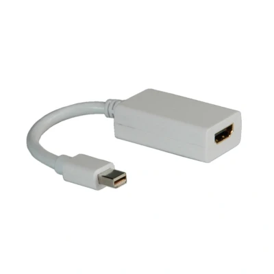Afbeelding van Roline 12.03.3129 DisplayPort kabel Mini / HDMI Adapterkabel stekker, A bus 0.10 m Wit