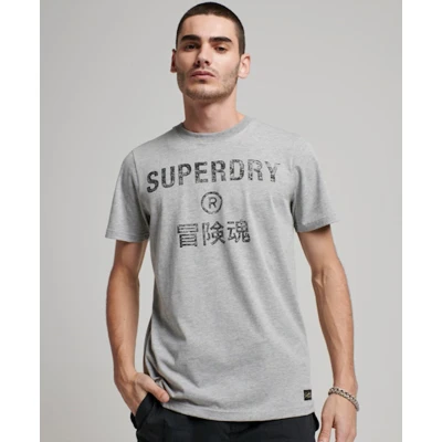 Afbeelding van Superdry Vintage CORP LOGO Tshirt print, Heren, Maat: Large, Grigio