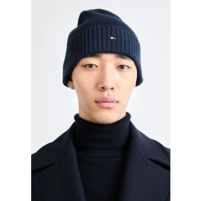 Afbeelding van Tommy Hilfiger FLAG PIMA Beanie Unisex Muts, Maat: One Size, Space blue