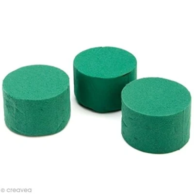 Afbeelding van GLOREX Steekcilinder voor verse bloemen 8 x 5 cm, 3 stuks, steekschuim, meerkleurig, 7,5 15 cm