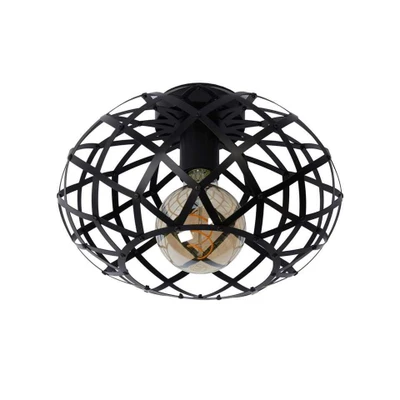 Afbeelding van Lucide WOLFRAM Plafonnière Ø 30 cm 1xE27 Zwart