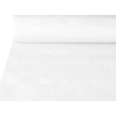 Afbeelding van Tafelkleed Papier Damastprint 1,2x50m Wit per 4