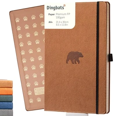 Afbeelding van Dingbats* Wildlife A4 Notitieboek Brown Bear Raster A4+ / Squared