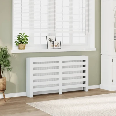 Afbeelding van Radiatorombouw 149x20x82 cm bewerkt hout wit