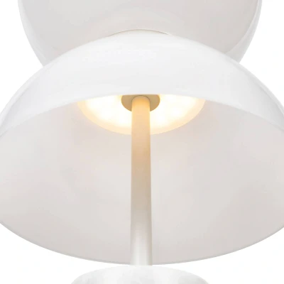 Afbeelding van Maytoni LED tafellamp Kyoto, wit, hoogte 46 cm, marmer