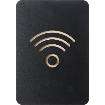 Afbeelding van Stijlvol zelfklevend Wifi pictogrambord voor kantoor en horeca. Enkelz