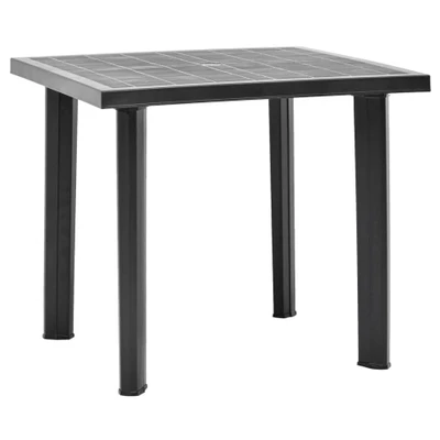 Afbeelding van Tuintafel 80x75x72 cm kunststof antraciet