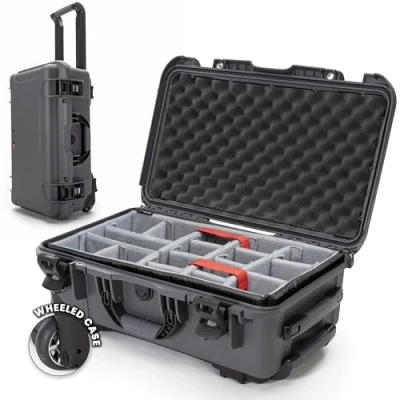 Afbeelding van Nanuk 935 Waterdichte Carry On Hard Case met Wielen en Gewatteerde Divider Grafiet
