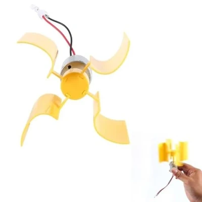 Afbeelding van Windenergie Generator Mini Verticale Windturbines Blad Micro Motor DIY Wind Energie Kit