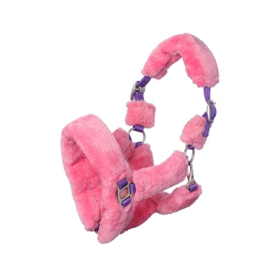 Afbeelding van MHS Halster met bont Extra Full Paars Roze