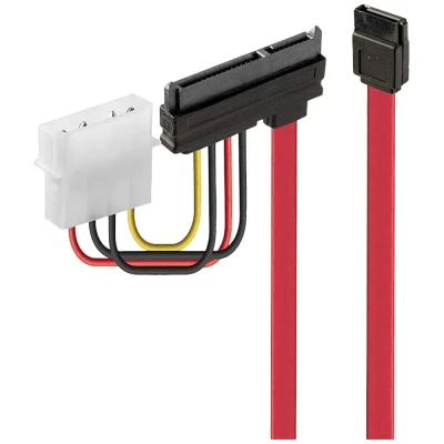 Afbeelding van LINDY HDD Aansluitkabel [2x SATA bus 7 polig, IDE stroomstekker 4 polig 1x combi 15+7 polig] 0.50 m Rood