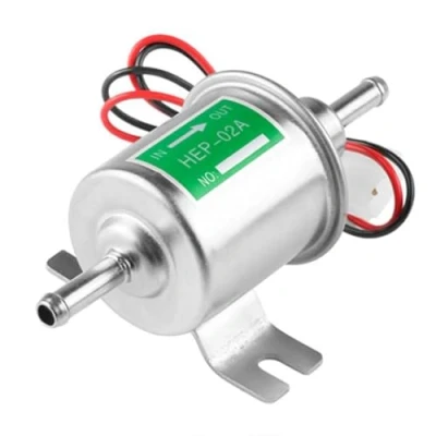 Afbeelding van benzinepomp, elektrische voedingspomp met lage druk, universele benzinepomp 12 V, bevestiging van de lagedrukbouten, dieselpomp HEP 02 A