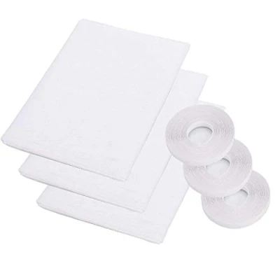 Afbeelding van Bescherming tegen insecten raam vliegengaas DIY op maat te snijden, upgrade venster insectenscherm mesh net met 3 zelfklevende klittenband voor ramen in wit (130 x 150 cm)