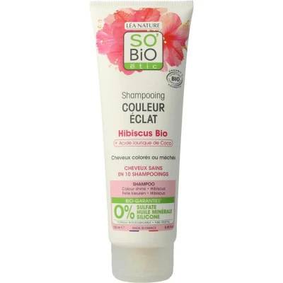 Afbeelding van So Bio Etic Shampoo colour &amp; shine hibiscus 250 Milliliter