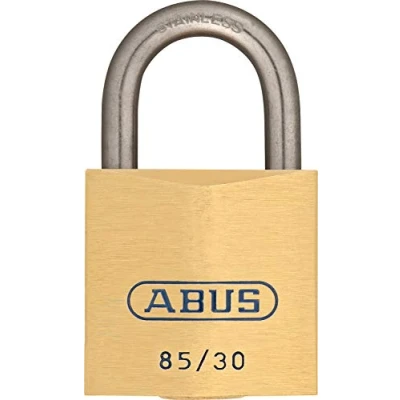 Afbeelding van ABUS Hangslot messing 85IB/30 weerbestendig voor zee en havengebieden slotbehuizing roestvrij stalen beugel veiligheidsniveau 5